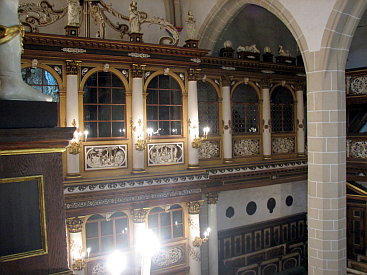 Die Fürstenloge in der Schlosskirche Altenburg.