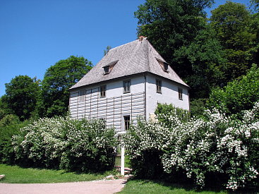 Göthes Gartenhaus im Weimar Park an der Ilm.