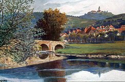 historische Ansichten: Saalebrücke Kahla 1914