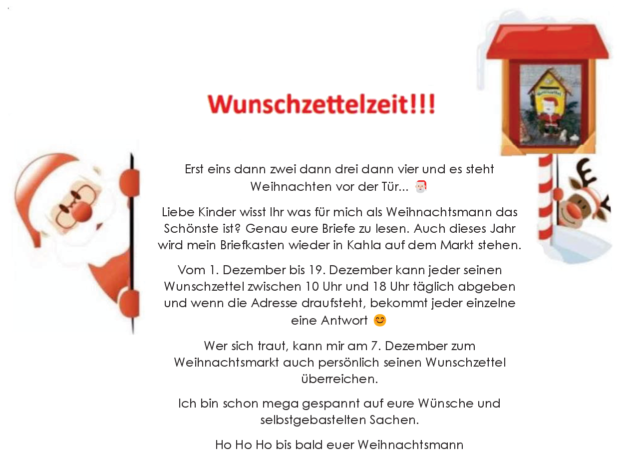 Plakat: Briefkasten Weihnachtsmann