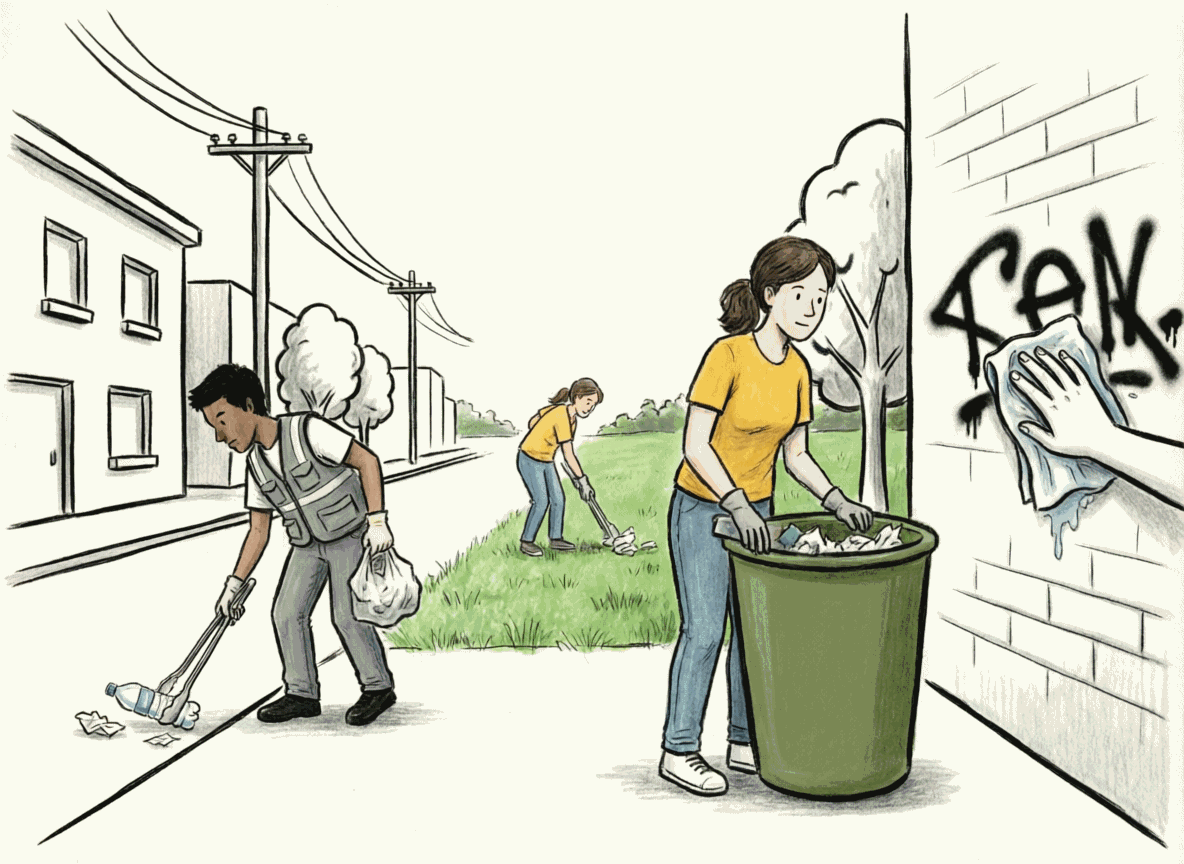 Aktion: saubere Umwelt