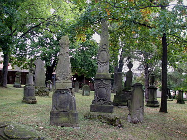 Grabsteine im Friedhof Campo Santo in Buttstädt.