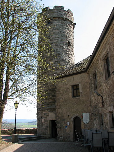 Bergfried der Burgruine Greifenstein.