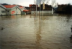 Hochwasser im April 1994: Ölwiesenweg