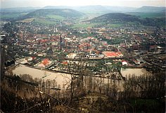 Hochwasser im April 1994: Blick vom Dohlenstein