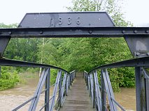 Hochwasser Mai/Juni 2013: Saalebrücke, erbaut 1936
