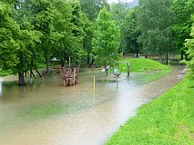 Hochwasser Mai/Juni 2013: Indianer Spielplatz Kahla