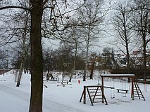 Winter 2012: Spielplatz an der Saale. (13. Februar 2012)