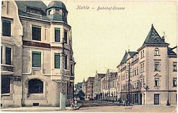 historische Ansichten: Bahnhofstraße Kahla 1905