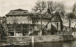 historische Ansichten: Gasthaus 'Zum goldenen Stern' Kahla 1956