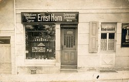 historische Ansichten: Kolonialwaren 'Ernst Horn'