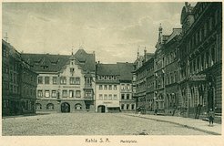 historische Ansichten: Marktplatz Kahla 1910