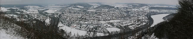 Kahla Thüringen Winter Panorama